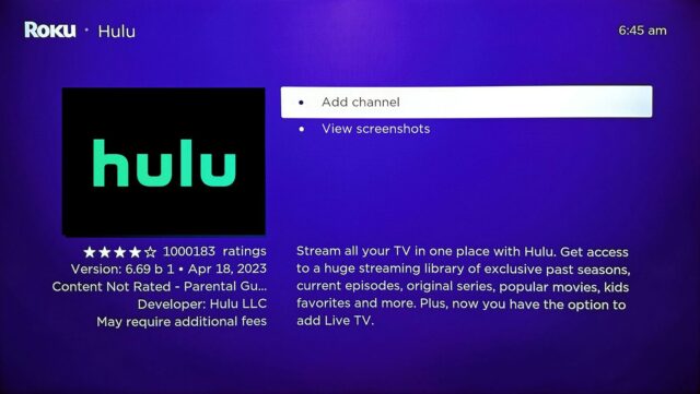 Hulu on Roku